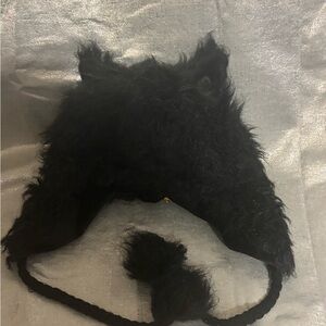 Black Furry Cat Ear Hat